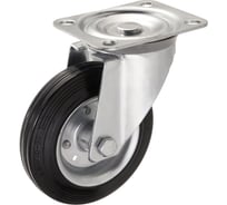 Колесо поворотное Стелла-техник грузоподъемность 180кг, резина, усиленное, металл, 4101-160