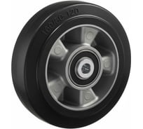 Колесо под ось Стелла-техник диаметр 160мм, грузоподъемность 300кг, эластичная резина, алюминий, шариковый подшипник в комплекте, 7200-160