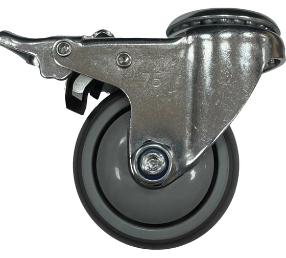 Колесная опора Inford поворотная с тормозом под болт М12 C21 TPAJ 125HB3 1