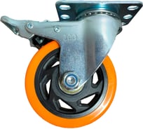 Колесная опора Inford поворотная с тормозом и панелью крепления C21 YPBJ 125SB3