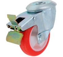 Колесо с кронштейном, креплением под болт и тормозом EMES EM04ZKP80X30FSS