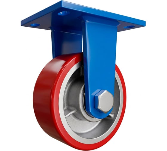 Сверхбольшегрузная неповоротная колесная опора Kolesa-opori FCp 85 MAX полиуретан, г/п 1800 кг, 250 (VILS) FCp85MAX