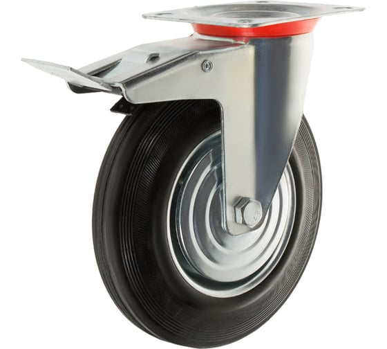 Промышленная поворотная колесная опора с тормозом Kolesa-opori SCb 63 ч.р. 160 (VILS) SCb63