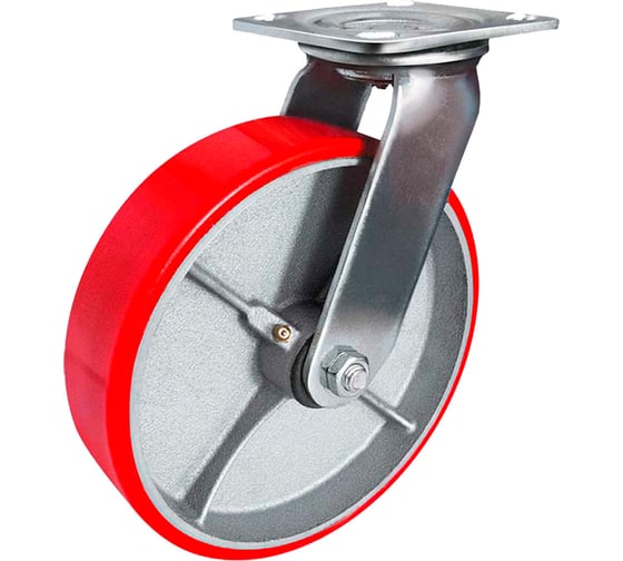 Большегрузная полиуретановая поворотная колесная опора Kolesa-opori SCp 55 125 (VILS) SCp55