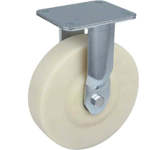 Колеса полиамидные большегрузные на фиксированном кронштейне "КубаньЛитМаш" FSP-BZ 127C-T