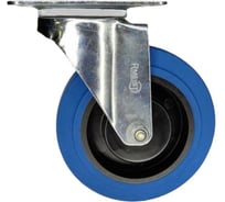 Колесо промышленное с синей термопластичной резиной Rmeist IMS 125 PJP1 S62 blue поворотное без тормоза, 125 мм, крепежная панель P62-105x85 мм, RM00000020ВИ