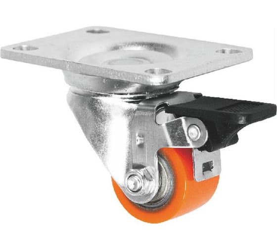 Колесная опора Inford аппаратная поворотная с тормозом и панелью усиленная E11 VIBE 035 SB2