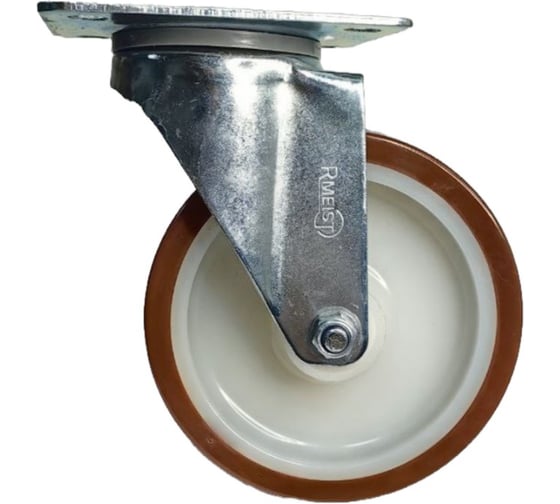 Колесо промышленное с красным полиуретаном без тормоза Rmeist IMS 125 UAO1 S62 red 125 мм, крепежная панель P62-105x85 мм, 1 шт RM00000015ВИ