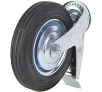 Колесо поворотное TOR SCtB 80 200 мм резина с болтом и тормозом (N) 1050678