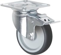 Колесная опора аппаратная поворотная с панелью и тормозом Inford E10 TPPE 050 SB3