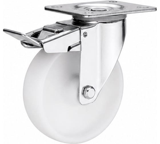 Нейлоновая поворотная колесная опора Kolesa-opori SRCnb 55 с тормозом д125 (VILS) SRCnb55