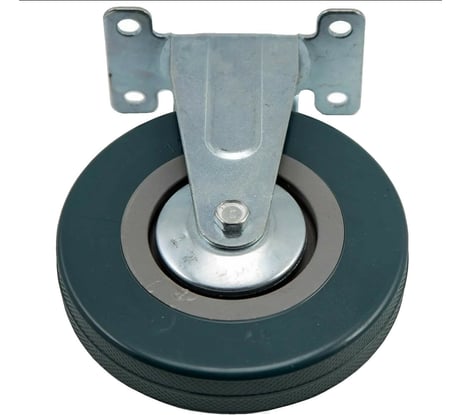 Колесо на площадке неповоротное 125 мм, ПВХ Левша У7-12501