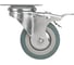 Опора колесная со стопором и площадкой Ajax WL/B-60R/50 kg (brake) резина 60861 1