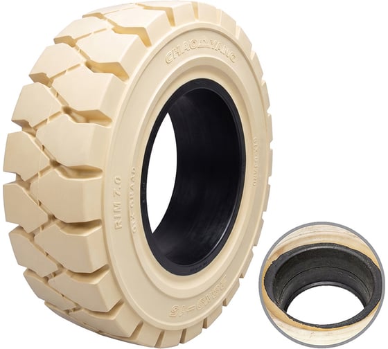 Шина цельнолитая с буртом CHAOYANG 28x9-15 немаркая (GHT01S) 28x9-15(GHT01S)NM+FF