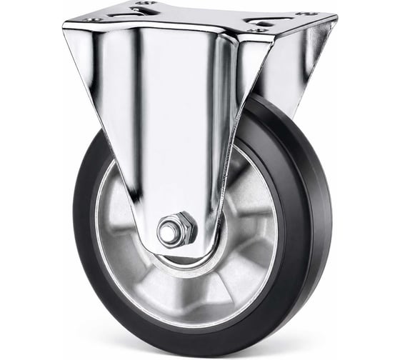 Колесо б/г обрезин. неповорот. MFK-TORG алюминий, 200мм (FCDL 80 HEAVY) 62031200