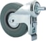 Набор колес Caster 4шт./125 мм со штырем, поворотных, серая резина, с тормозом Sctgb55-LS-H 1