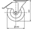 Колесо с поворотной платформой и тормозом EMES Арт. EJ01VBP250X60F 2