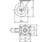 Колесо с поворотной платформой EMES Арт. ED01VBV125X40 2