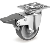 Колесо аппаратное поворотное с панелью и тормозом (80 мм; 70 кг) Tellure rota 388203