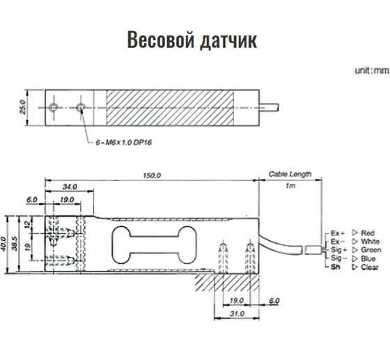 Тензодатчик BCA-15L China C3 CAS LLDBCA153G0000C0