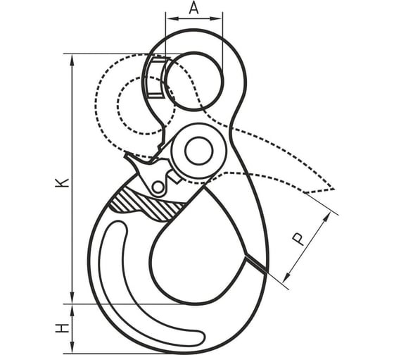 Самозащелкивающийся крюк 31.5 т HAKLIFT VAK32