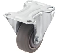 Колесо неповоротное (75 мм; грузоподъемность 70 кг; термопластичная серая резина; полипропилен) СТЕЛЛА-ТЕХНИК N48075TPRF