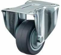 Колесо неповоротное (75 мм; грузоподъемность 70 кг; термопластичная серая резина; полипропилен) СТЕЛЛА-ТЕХНИК N48075TPRF