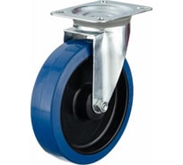 Колесо поворотное (200 мм; игольчатый подшипник; грузоподъемность 400 кг; полипропилен; эластичная резина) СТЕЛЛА-ТЕХНИК N48200RBL