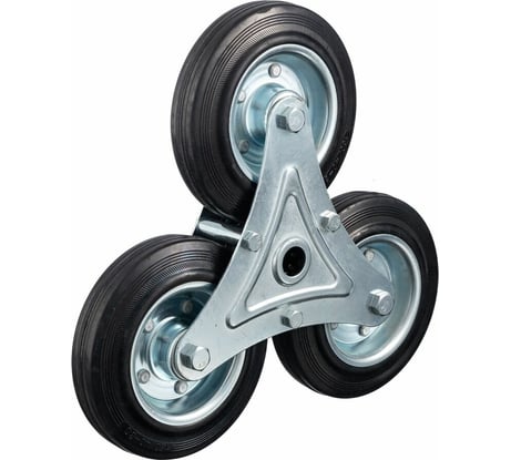 Колесо трехопорное (160 мм; грузоподъемность 130 кг; сталь; резина) СТЕЛЛА-ТЕХНИК LW160