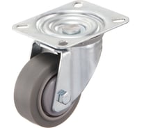 Колесо поворотное (75 мм; грузоподъемность 70 кг; термопластичная серая резина; полипропилен) СТЕЛЛА-ТЕХНИК N48075TPR