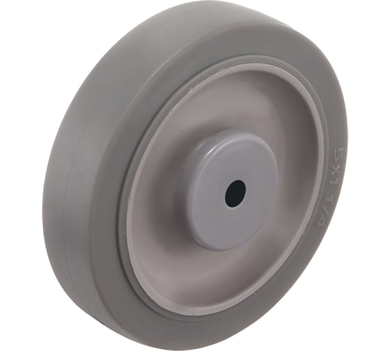 Колесо под ось (125 мм; грузоподъемность 140 кг; термопластичная серая резина; полипропилен) СТЕЛЛА-ТЕХНИК N48125TPRSW 1