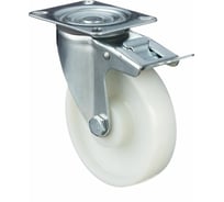Колесо поворотное с тормозом (125 мм; подшипник скольжения; грузоподъемность 250 кг; полиамид) СТЕЛЛА-ТЕХНИК N48125PNYB