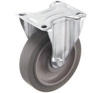 Колесо неповоротное (125 мм; грузоподъемность 140 кг; термопластичная серая резина; полипропилен) СТЕЛЛА-ТЕХНИК N48125TPRF