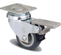 Колесо аппаратное поворотное с тормозом EP01 MKT 50F 50 мм, диск-полипропилен MFK-TORG EP01-MKT-50F