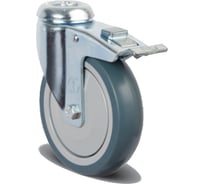 Колесо аппаратное поворотное с подшипником ER04 MBT 150 F 150 мм, под болт M12, с тормозом, диск-полипропилен MFK-TORG ER04-MBT-150-F M12