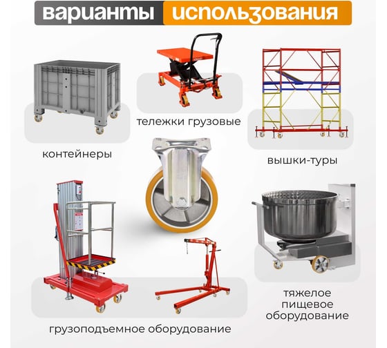 Колесо со стационарной опорой (100 мм; 250 кг) Tellure rota 658602