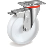 Колесо с вращающейся опорой, пластиной крепления и передним тормозом (125 мм; 220 кг) Tellure rota 686803