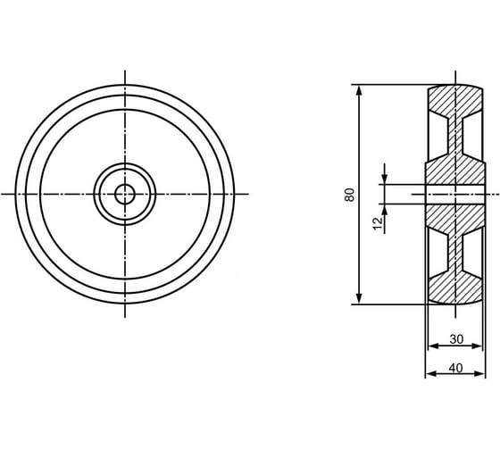 Колесо для оси EMES VBP80X30600112