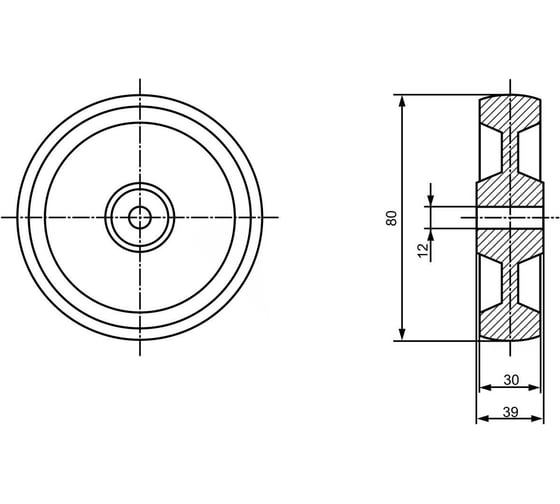 Колесо большегрузное для оси EMES ZBP80X30600112