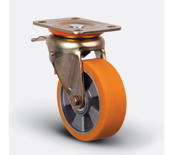 Колесо с поворотной платформой и тормозом EMES ED01ABP150X45F 1