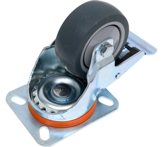 Колесо с поворотной платформой и тормозом EMES EM01MBT80X32F