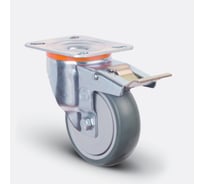 Колесо с поворотной платформой и тормозом EMES EM01MBT125X32F