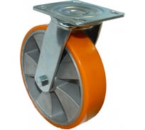 Колесо большегрузное полиуретановое поворотное (100 мм; алюминиевый диск) MFK-TORG 4123100