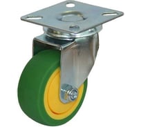 Колесо поворотное SCG25 (50 мм; зеленая мягкая резина) MFK-TORG 7053050-ЗЕЛЕНЫЕ