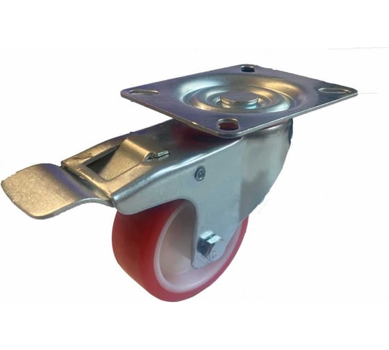Колесо промышленное поворотное с тормозом (150 мм; полиуретан; нейлон; PVC Medium) 52150B-01-PPU SNPb63 MFK-TORG 52024150 1