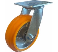 Колесо большегрузное поворотное (125 мм; желтый полиуретан; Korean PU "5") MFK-TORG 4243125