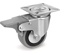 Колесо с вращающейся опорой, пластиной крепления и передним тормозом (125 мм; 80 кг) Tellure rota 378105