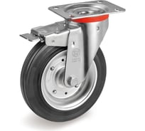 Колесо с вращающейся опорой, пластиной крепления и передним тормозом (80 мм; 65 кг) Tellure rota 535421 15168504