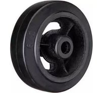 Большегрузное чугунное колесо D 54 125 мм, без крепления (черная резина, роликоподшипник) TOR 1027161