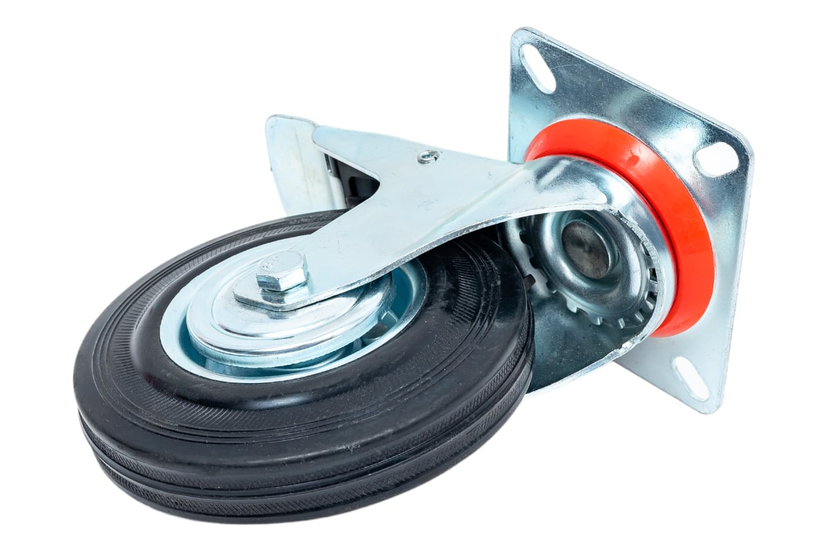 Колесо промышленное поворотное с роликовым подшипником и площадкой с ...